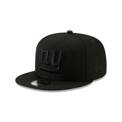 Black New York Giants Hat - New Era NFL Basic Black On Black 9FIFTY Snapback Caps USA4018796